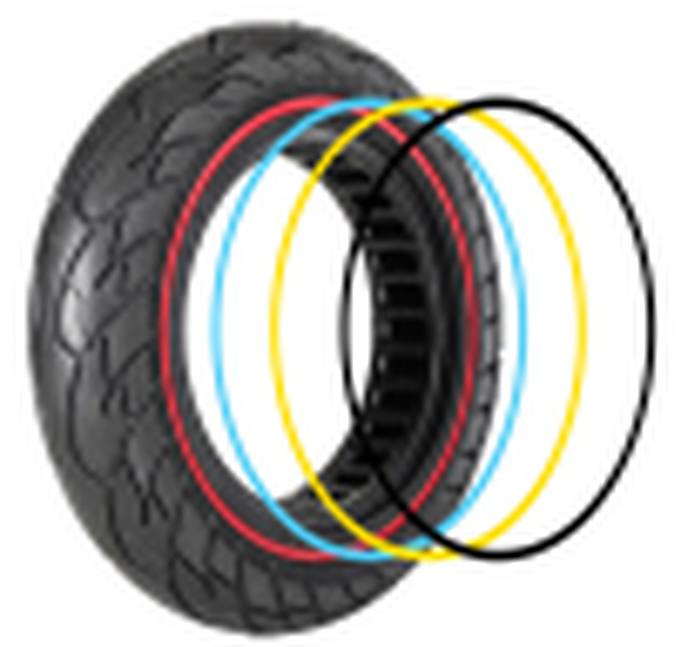 60/70-7(10*2.5) solid tire-Blue ring | MI4 Pro/MI4 Pro Max/MI4 Pro Plus